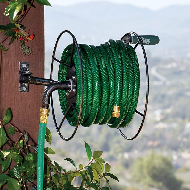 Yard Butler Hose Reel Mounts - Compact and Versatile Garden Hose Holder with Swivel and Mounting Options - Great for Garden Storage, 180 Degree Pivot - Image 5
